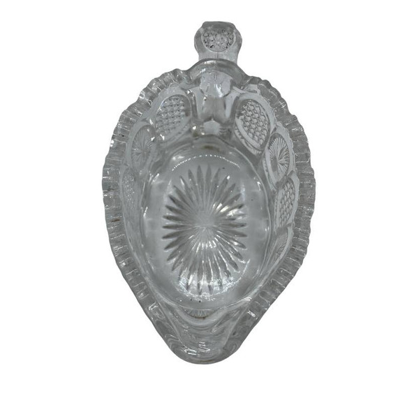 Vintage Clear Glass Creamer Cottage Core Granny Pretty Scalloped Flat Bottom - Picture 2 of 10